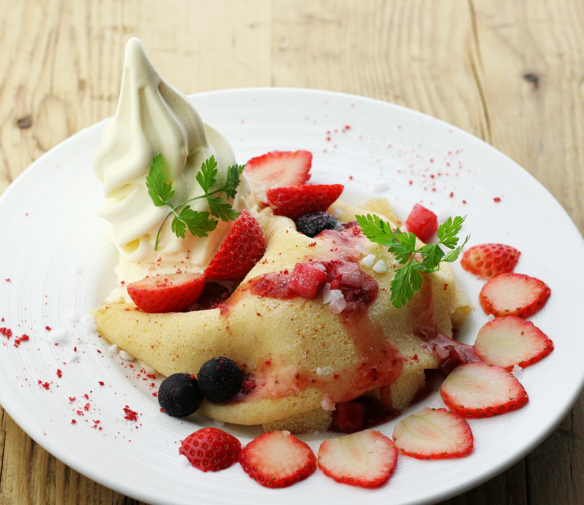 苺のクレープ〜ショートケーキ風～